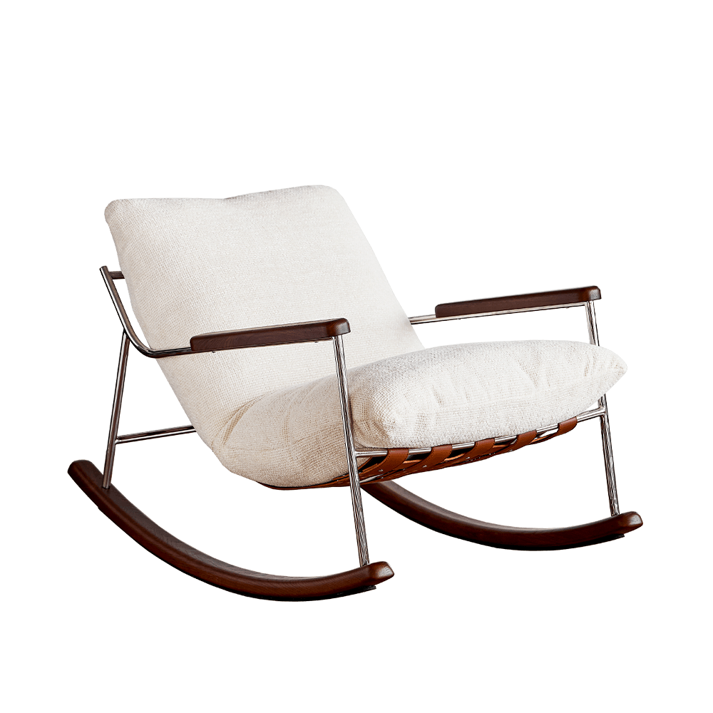 Fika White Rocking Chair Recliner